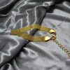 Braccialetti di fascino braccialetto color oro in acciaio inossidabile per donne uomini mesh collegamento gioielli a catena manuale