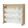 Storage Holders Racks Humble Crew Journey Toy Organizer with Shelf and 9 Bins Natural 230810