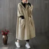 Kvinnors dikerockar Nicemix Kvinnor Windbreaker Casual Loose Retro Hooded Coat Harajuku High Street Versatile Top Trendy Par Streetwear