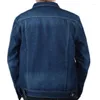 Männer Jacken Winterjacke Männer 2023 Jeans Warme Fleece Vintage Slim Mäntel Pelz Gefüttert Denim Männlich Plus Samt Verdicken