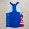 Herrtankstoppar National Team Man Fast Running Net Breattable Vest Speed ​​Athlete Track Field Singlet Anpassningsbar 230810