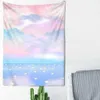 Tapestries rosa färgglada moln starry tapestry universum vägg hängande barnrum sovsal tapestries konst hem psykedelisk kawaii rum dekor r230810