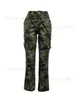 LW Camo Print Side Pocket Carge Camouflage Banns с низкой талией на молнии