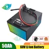 60V 50AH LI ION lithium Battery with BMS for Electric Forklift Car Bus electromobile and Vehicles+ charger