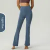 LL LEMONS Be-bottoms high Slightly suit Groove waist flared trousers Tight abdominal compression show body movement Women's pants Yoga Outfit