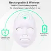 フェイスマサージャー7カラーワイヤレスLEDフェイスマスク療法ポンUSB充電マスク防止肌の若返りスキンケアビューティーデバイス230809