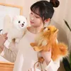 Animais de pelúcia de alta qualidade bonito cão de pelúcia vida real brinquedos animais de pelúcia macio filhote de cachorro boneca de estimação crianças meninas adorável presente