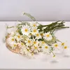 Fleurs décoratives 52 cm marguerite jaune artificielle 5 tête de fleur soie camomille blanche maison bureau vase faux