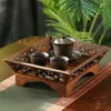 أطباق صينية فاكهة خشبية على الطراز الصيني غرفة المعيش