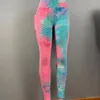 Aktywne spodnie remis barwiony jogę dla kobiet z kieszeniami rajstopów bąbelkowych push up sportowy gimnastyka gimnastyka skoja