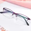 Solglasögon Half Frame Färdigt myopia glasögon män kvinnor kortsiktiga glasögon -1.0-1.5-2.0 till -6.0 anti-Blue Light Recept