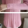 Kadın Sweaters Sweater Kadınlar O yakak kazakları katı streç çizgili Korece En İyi Örgü Harajuku Bahar 2023 Sonbahar Giysileri Mor 8 Renk