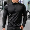 Мужские футболки сухой компрессионная рубашка мужчина Rashgard Fitness с длинными рукавами рубашка мужская спортивная футбольная футбольная футбольная одежда