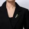 Brooches SUYU Micro Inlaid Cubic Zirconia Drop Oil Cactus Brooch Fashion Trend Ins Corsage Accessories