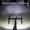 Luci da bici Rockbros Bicycle Front Light 1000 Lumens 4500Mah Lampada evidenzia in alluminio Type-C Bike Flashlight Feelium MTB Ciclaggio stradale HKD230810