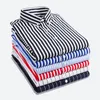 Camicie eleganti da uomo Camicie a righe da uomo Primavera Estate Tinta unita Casual Maniche lunghe Slim Coreano Button-Up Abbigliamento da uomo Camicie 230809