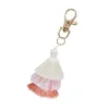 Keychains Creative Cotton Thread Tassel Keychain Seven Colorful Car Pendant Women's Bag Accessory