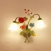 Wandlamp Retro Middellandse Zee Glas Cover Grote Woonkamer El Flower E27 LED Blaker Industriële Verlichtingsarmaturen