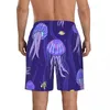 Shorts Masculino Roupa de Banho Masculina Calções de Banho Praia Board Maiôs Corrida Esportes Surf Água-viva do Mar Roxo Secagem Rápida