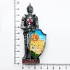 Imãs de geladeira Malta Souvenir Turismo Adesivos Masculino Magnético Abridor de Garrafa Armadura Samurai Decorativa Artesanato Decoração 230809