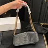 Fashion baguette soft niki hobo bag chain crossbody shoulder handbag oil wax leather summer shoulder bags luxury lady flap underarm purse classic retro handbags