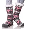 Women Socks FRALOSHA Thick Love Pattern Home Floor Winter Adults Warm Fur Slides Soft Slipper Fashion Christmas Gift