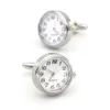 Cuff Links Men's Cufflinks Functional Watch Design With Battery Silver Color Quality Copper Wholesale retail 230809