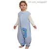 Pajamas saco de dormir para bebés con pies de manta portátil en primavera y verano con piernas con saco de dormir de algodón adecuado para mono de niños pequeños Z230811