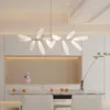 Люстры круглый потолок люстр Mawhite Glass Modern Lister Light Home Decor Kitchen Gold Bend Lamps черные для гостиной