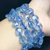 Armreif, 10 m, natürliches Aquamarin-Apfel-Armband, blauer Kristall, Reiki-Heilung, hochwertiger Edelstein, Modeschmuck, Geschenk, 1 Stück