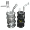 7 Inch Black Transparent Glass Bong Hookahs Oil Dap Rigs with 14mm Bowl or Quartz Banger for Smoking