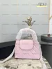 Klassisk C -märke Luxury Designer Bag Top 5A Quality Sling Bag Fashion Women Pink Crossbody With Chain Real Leather Quilted Shoulder Bag Mini Tote Bag Vintage Handväska