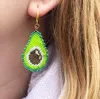 Baumeln Ohrringe Hübsche Perle Miyuki Drop Damen Boho Mode Design Avocado Ohrring Mujer Schmuck Für Frauen Geschenk