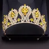 Bijoux de cheveux de mariage luxe cristal couronne princesse diadème AB violet diadèmes tête de mariée ornements bal Pageant coiffure 230809