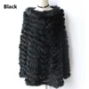 Women's Jackets 2021 Women Rabbit Fur Raccoon Fur Poncho Knitted Pullover Cape Real Fur Knitting Wraps Shawl Big Shawl J230810