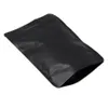 50 st parti 13 21 cm matt ren aluminiumfolie ventilpåse matlagring värme tätning stand up svart mylar zip lås paket väskor316d