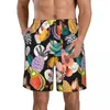 Chasse de maillots de maillot de bain pour hommes Trunks de baignade de plage de plage de maillot de bain coulant sports de fruit kiwi papaya sèche rapide