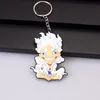 Ny Pirate King Cartoon Anime Keychain Nika sittande väg flygande hänge Sun God Form Bagage Keychain