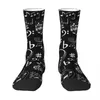 Men's Socks Music Musical Notes Men Women Windproof Novelty Spring Summer Autumn Winter Stockings Gift