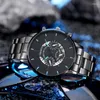 Wristwatches Brand GENEVA False Three Eyed Men's Quartz Watch Leisure Business Calendar Steel Band Wristwatch Drop