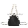 Cross Body Fashionable Mini Bag Women's 2023 New Fashionable One Shoulder Crossbody Bag Zero Wallet Pearl Chain Mouth Red Bagstylishdesignerbags