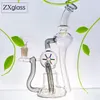 Verre coloré moulin à vent Dab Rig tornade recycleur narguilé Bong épais tuyau d'eau en verre clair capiteux plates-formes pétrolières Pot avec bol commun de 14mm