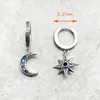 Charm Royalty Star Moon HANSED HOOP BOHEMIA FINE JAWERLY FÖR KVINNA LUCK Gift i 925 Sterling Silver