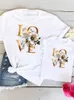 Trajes a juego para la familia Trajes a juego para la familia Flor de acuarela Nuevas mujeres Amor Niño Niño Verano Mamá Mamá Madre Camiseta Camiseta Ropa Ropa