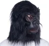 Black Gorilla Latex Mask Adult Full Face Funny Animal Mask Halloween Party Cosplay Costume Props Realistic Headgear HKD230810