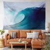 Tapestries wave tapestry ocean waves tema vägg hängande blå havs tapestries hawaii vägg filt tyg hem sovrum vardagsrum sovsal dekor r230810