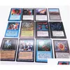 その他のゲームパズル販売100pcs/lotボードゲームDIYマジックカード英語バージョン63 x 88 mm TCGプレイトレーディングカードドロップ配信dht3l
