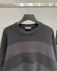 Men's T-Shirts designer 21FW Autumn and Winter New Double B Printing, Fixed Weaving, Dyeing INS Couple Round Neck Knit, Striped Sweater 1ZJP