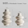 Nordic Style Ceramic Vase Modern White Dried Flower Vases Boho Home Decor Wedding Decoration Accessories Desktop Art Decorations HKD230810