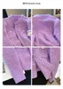 New design women's purple color long sleeve fashion elegant sweater cardigan coat SMLXL